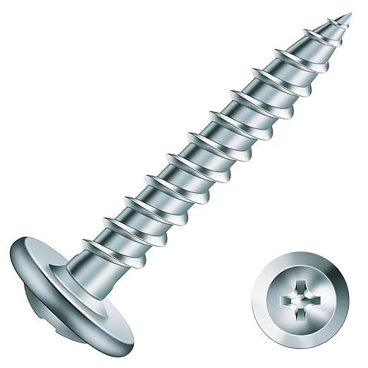 #8 x 1 Inch Wood Screw 250Pcs Alloy Steel Standard Thread Truss Head Fast Self Tapping by SG TZH