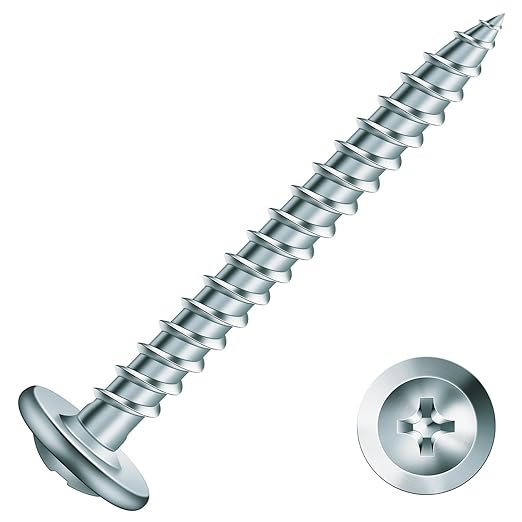 #8 x 1-1/2" Wood Screw 100Pcs Alloy Steel Standard Thread Truss Head Fast Self Tapping by SG TZH